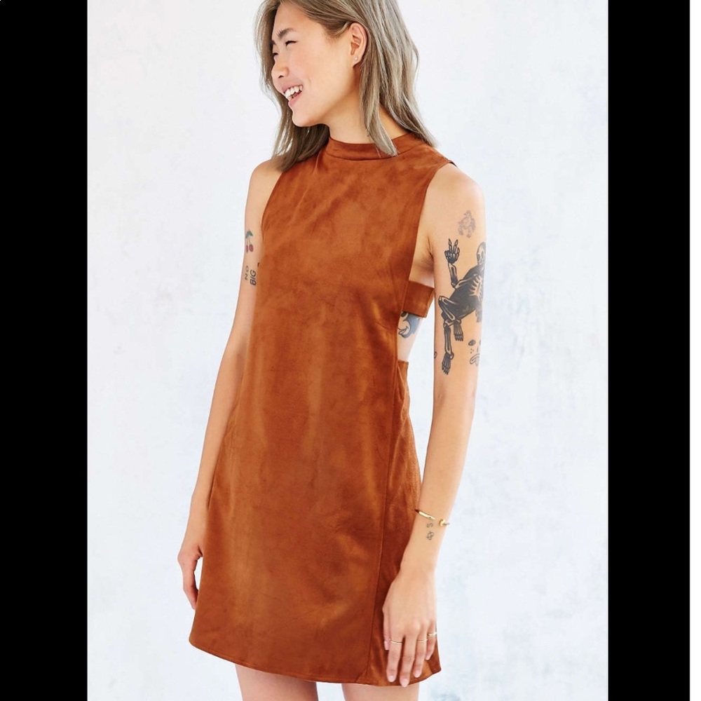Oh My Love Faux-Suede Tank Dress